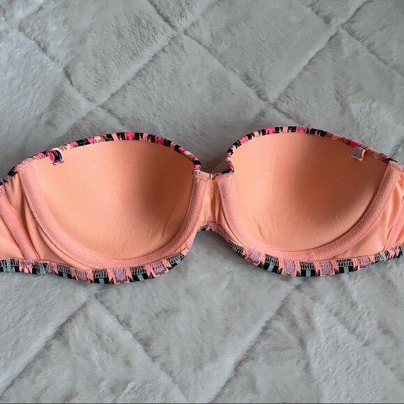 Victoria’s Secret | Warm Ikat “The Flirt Bandeau” Bikini Top | Size 32A - Picture 10 of 11